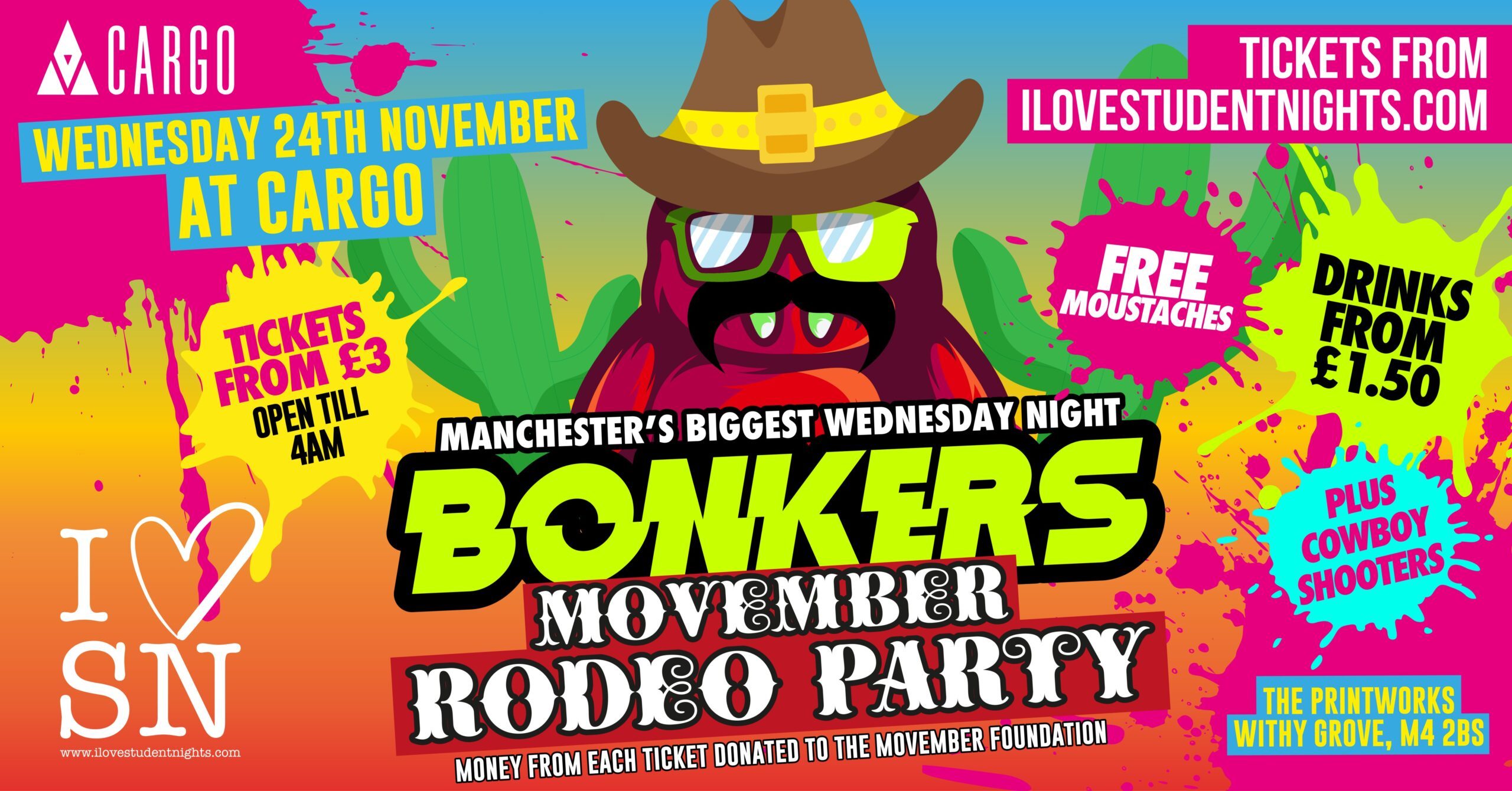 Bonkers Movember Rodeo Party