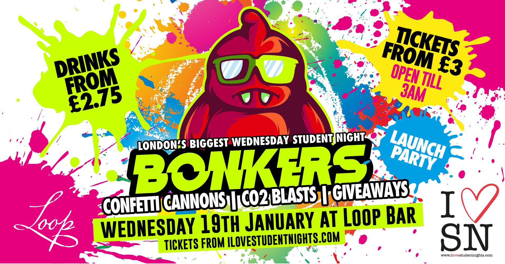 Bonkers London every Wednesday at LOOP