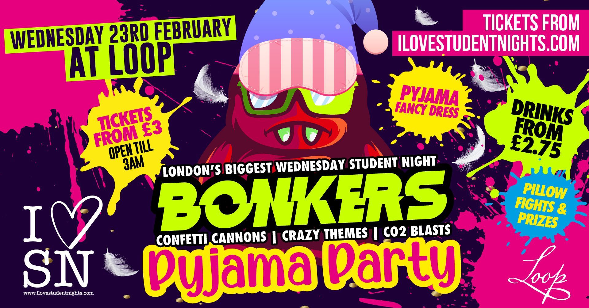 Bonkers London Pyjama Party 23rd February