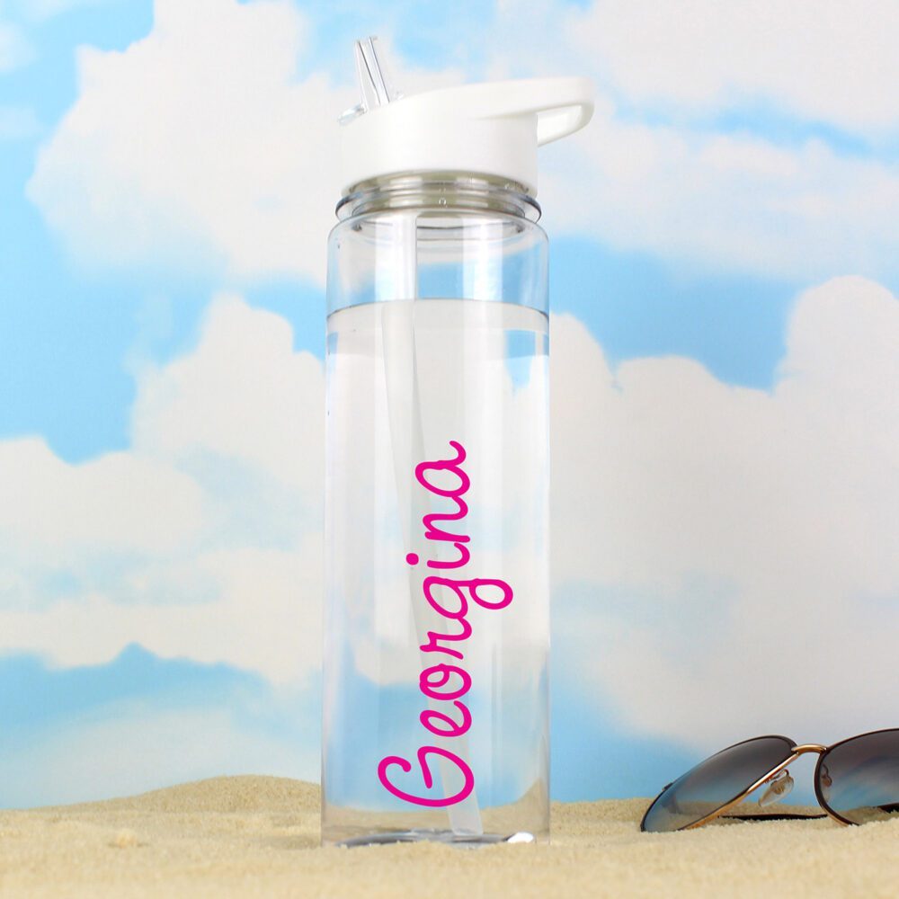 Personalised Love Island Water Bottle – Pink Name